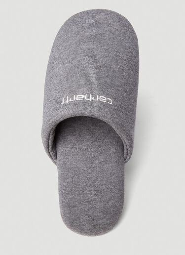 Carhartt WIP Script Embroidery Slippers Grey wip0350073