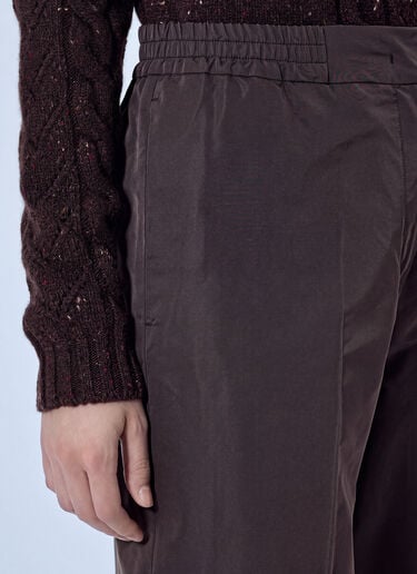 LN-CC® - Max Mara: Elasticated Waist Trousers - Dark Brown Max Mara Elasticated Waist Trousers Dark Brown max0266036