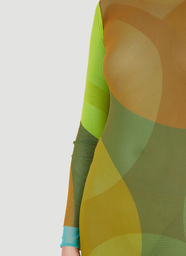 Paula Canovas del Vas Reversible Mesh Dress Green pcd0250003