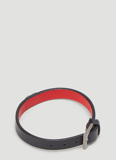 Valentino VLogo Leather Bracelet Black val0143046