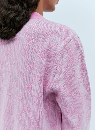 Gucci GG Wool Jacquard Cardigan Pink guc0154013