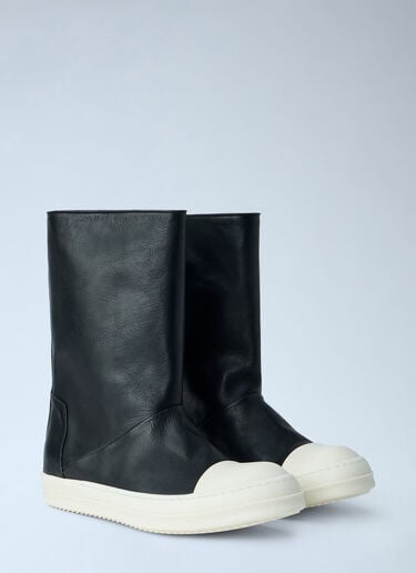 LN-CC® - Rick Owens: High Leather Boots - Black Rick Owens High Leather Boots Black ric0165012