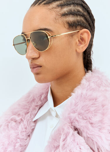 Bottega Veneta Classic Aviator Sunglasses Gold bos0257004