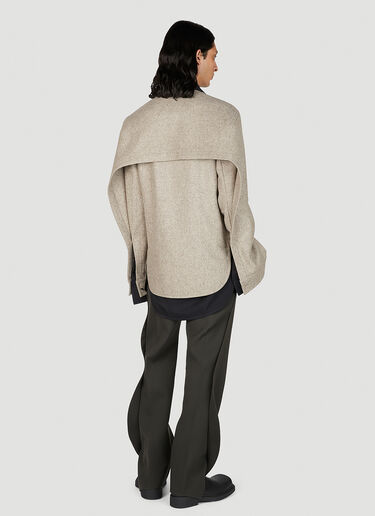Wool Flannel Double Shirt Bottega Veneta Wool Flannel Double Shirt Beige bov0154011