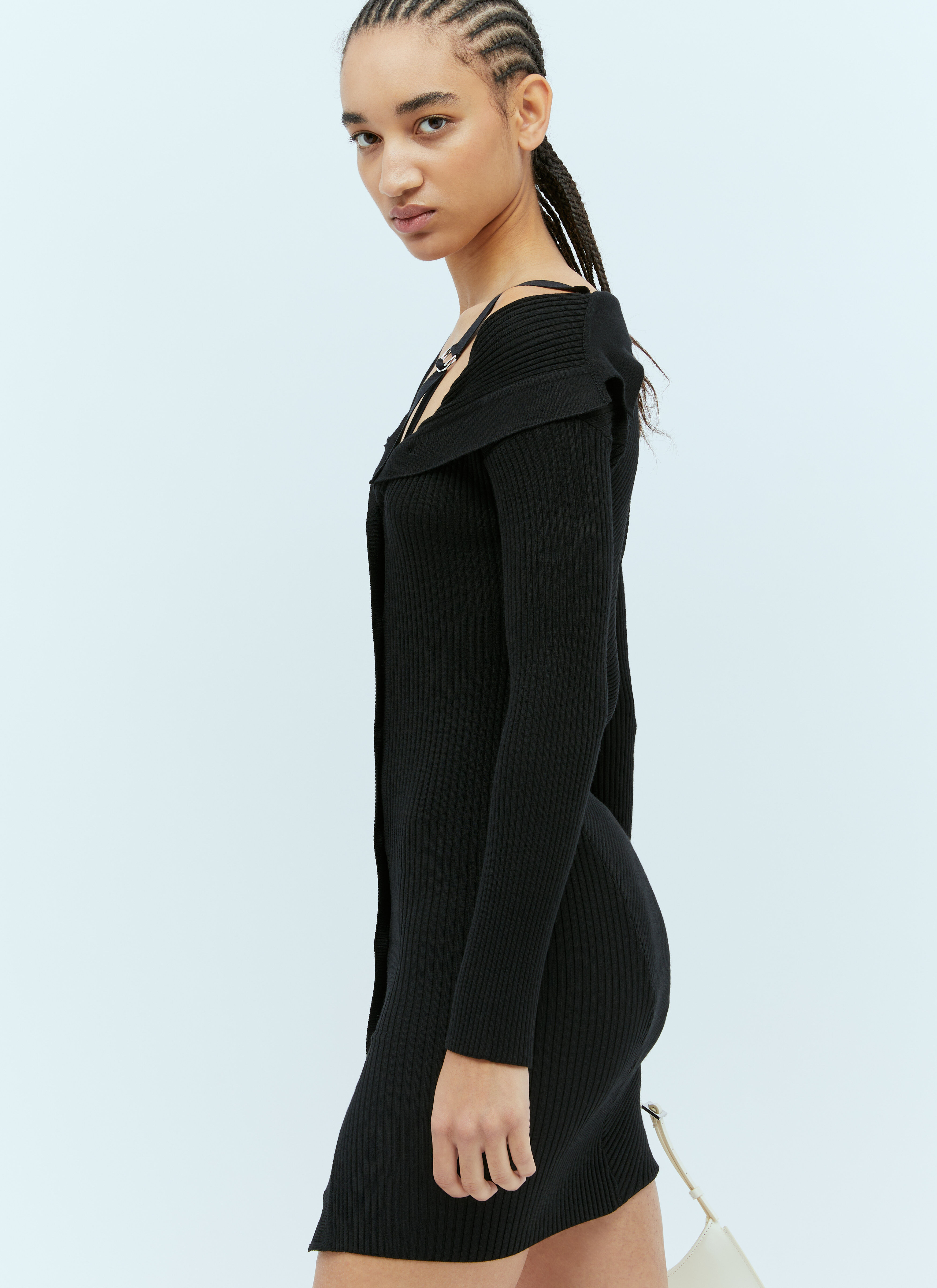 Jacquemus La Robe Maille Colin Mini Dress en Black pour femme | LN-CC®