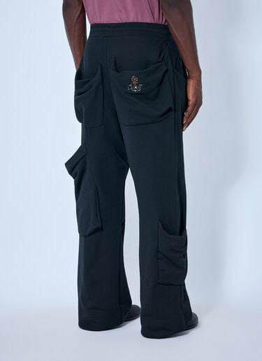 LN-CC® - Vivienne Westwood: アキレス スウェットパンツ - ブラック Vivienne Westwood アキレス スウェットパンツ ブラック vvw0166006