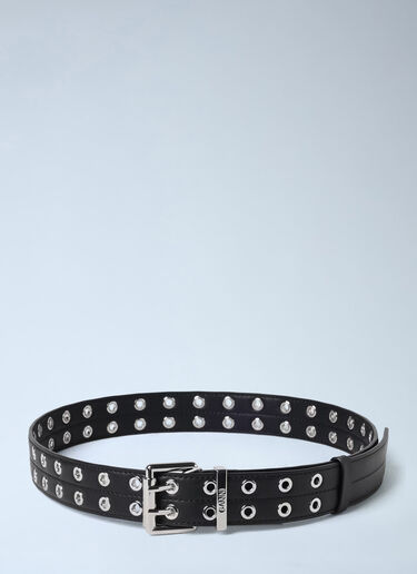 GANNI 双孔腰带  黑色 gan0258070