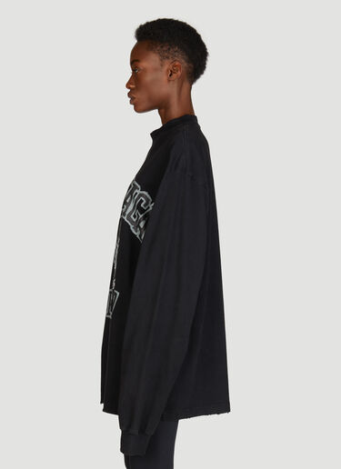 Balenciaga DIY College Long Sleeve T-Shirt Black bal0255024
