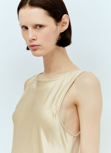 Song for the Mute Tank Satin Dress Beige sfm0256011