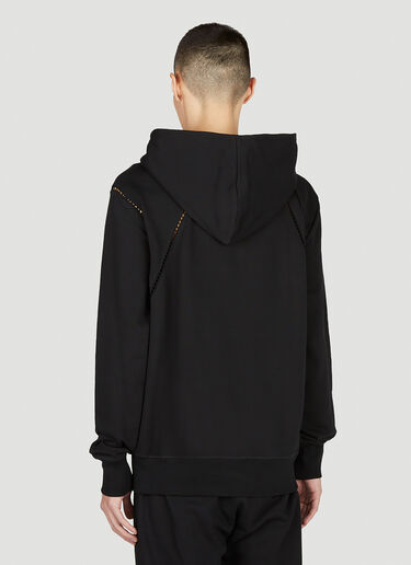 Crochet Trim Hooded Sweatshirt Alexander McQueen Crochet Trim Hooded Sweatshirt Black amq0152009