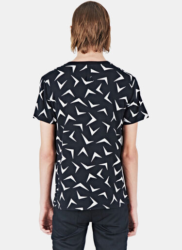 Saint Laurent Boomerang Print T-Shirt Black sla0122032