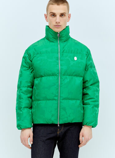 A BATHING APE® Camo Puffer Down Jacket Green aba0154009