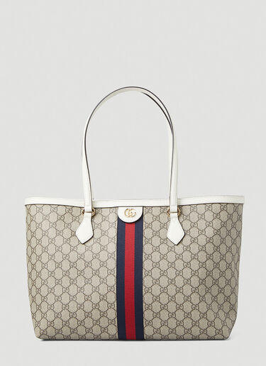 Gucci Ophidia GG Supreme Web Medium Tote Bag White guc0247233