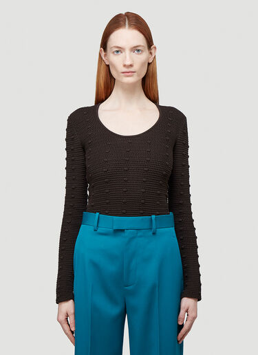 Bottega Veneta Textured-Knit Sweater Brown bov0243018