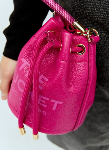 Marc Jacobs The Leather Mini Bucket Bag Pink mcj0255015
