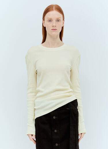 Lemaire Rib Long-Sleeve T-Shirt Yellow lem0256010