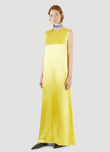 Raf Simons A-Line Satin Dress Yellow raf0244005