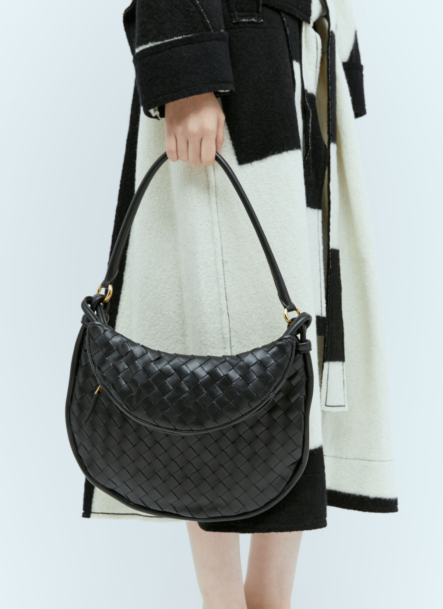 Shop Bottega Veneta Gemelli Medium Shoulder Bag In Black