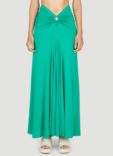 Rabanne V Waistband Skirt Green pac0254006