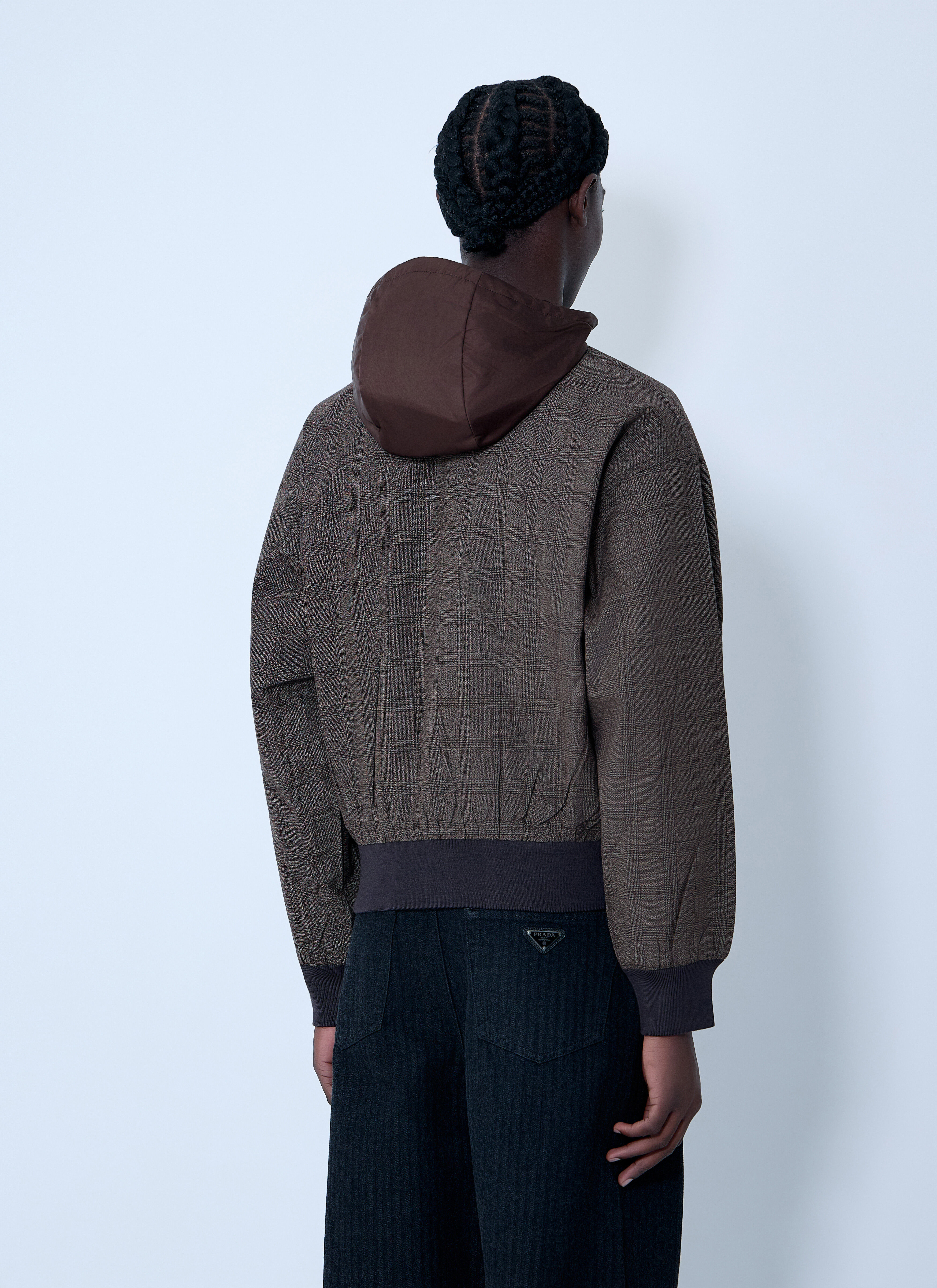Prada Men's' Hooded Wool Jacket in Brown | LN-CC®
