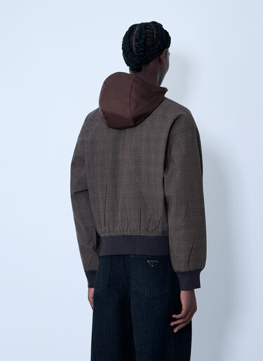 Prada Hooded Wool Jacket Brown pra0163005