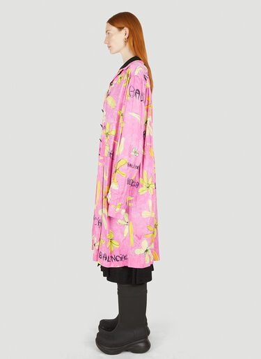 Balenciaga Reversible Floral Print Dress Pink bal0247020