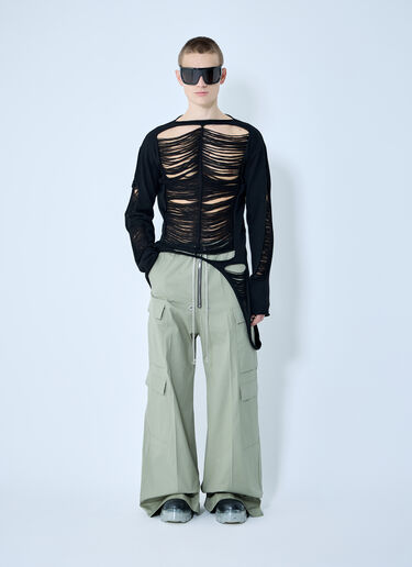 Rick Owens Cotton Cargo Pants Green ric0159018