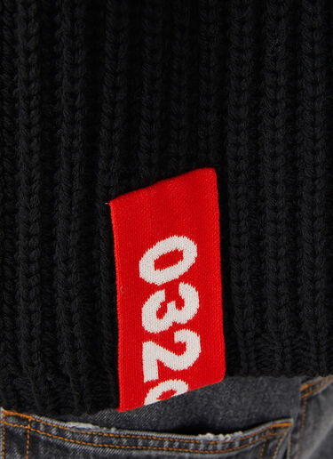 032C Ribbed Knit Sleeveless Sweater Black cee0150004