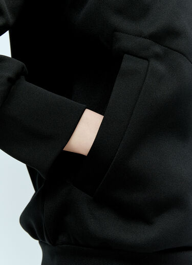 Comme Des Garçons PLAY 徽标贴饰拉链连帽运动衫 黑色 cpl0356013