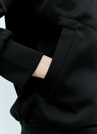 Comme Des Garçons PLAY Logo Patch Zip Hooded Sweatshirt Black cpl0356013