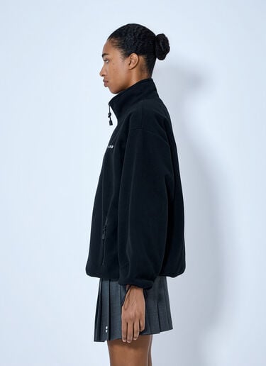 LN-CC® - Miu Miu: Half-Zip Fleece Sweatshirt - Black Miu Miu Half-Zip Fleece Sweatshirt Black miu0366005