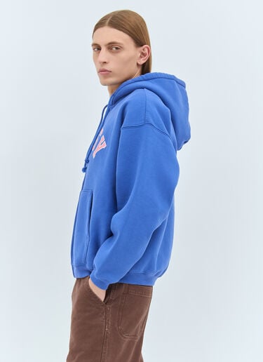 Stüssy Distressed Graphic Zip-Up Hooded Sweatshirt Purple sts0159007