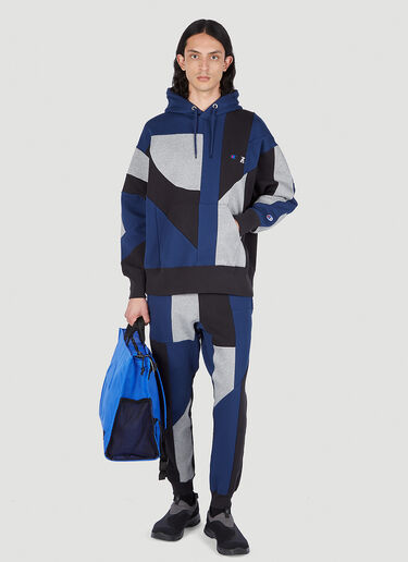 Champion x Anrealage 对比色拼接运动裤 深蓝色 chn0151006
