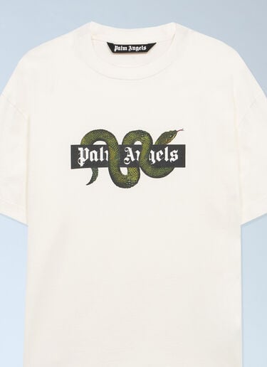 Snake Logo T-Shirt Palm Angels Snake Logo T-Shirt White pma0162102