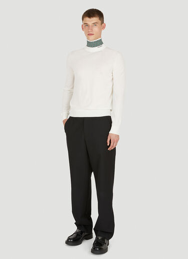 Prada High Neck Logo Sweater White pra0150015