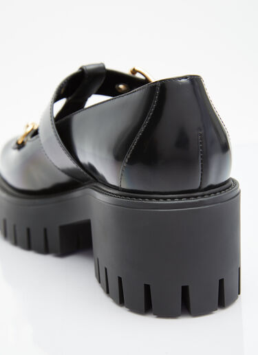 Gucci Horsebit Leather Loafers Black guc0255065