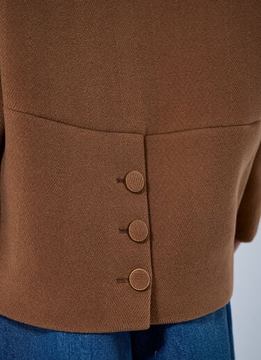 LN-CC® - Chloé: Double-Breasted Short Coat - Camel Chloé Double-Breasted Short Coat Camel chl0265008