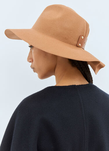Max Mara Felt Wool Wide Brim Hat Camel max0258022