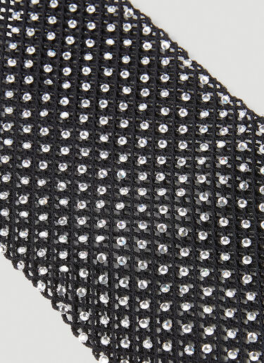 Balenciaga Crystal Embellished Mesh Tights Black bal0252035