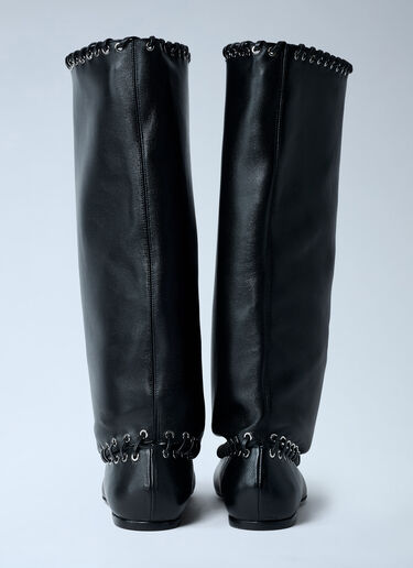 August Barron Level Flat Boots Black all0262001