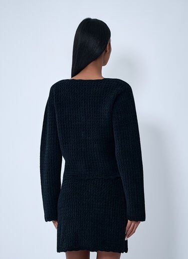 GANNI Crochet Cardigan Black gan0263021