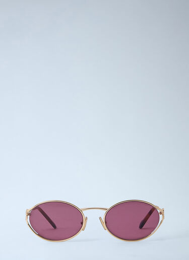 MU 52YS 椭圆形太阳镜 Miu Miu MU 52YS 椭圆形太阳镜 金色 lmu0364003