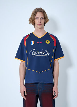 Awake NY Unisphere Warm Up T-Shirt Blue awk0164009