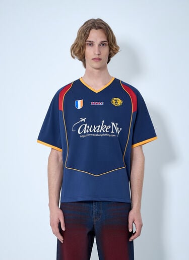 Awake NY Unisphere Warm Up T-Shirt Blue awk0164009