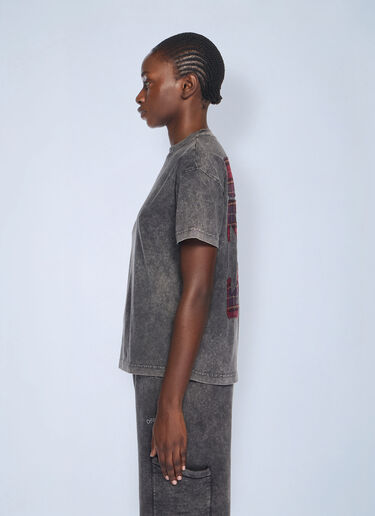 Off-White Check Flan Arrow Logo T-Shirt Black ofw0262068