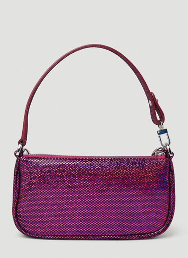 BY FAR Mini Rachel Disco Dot Shoulder Bag Purple byf0251017