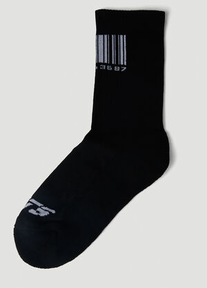 Gallery Dept. Barcode Socks White gdp0160027