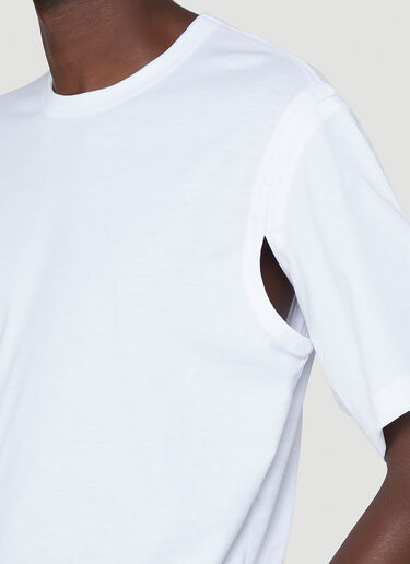 Comme des Garçons SHIRT Underarm Cut-Out T-Shirt White cdg0142014