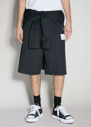 Maison Mihara Yasuhiro シャツ コンビネーションショーツ  ブラック mmy0156016