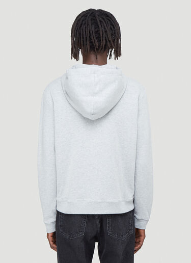 Saint Laurent Logo-Print Hooded Sweatshirt Grey sla0140013